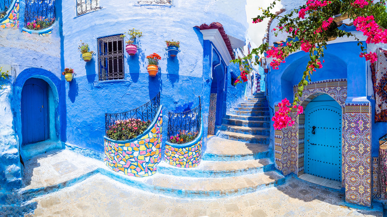 blue alleyway in Chefchaouen