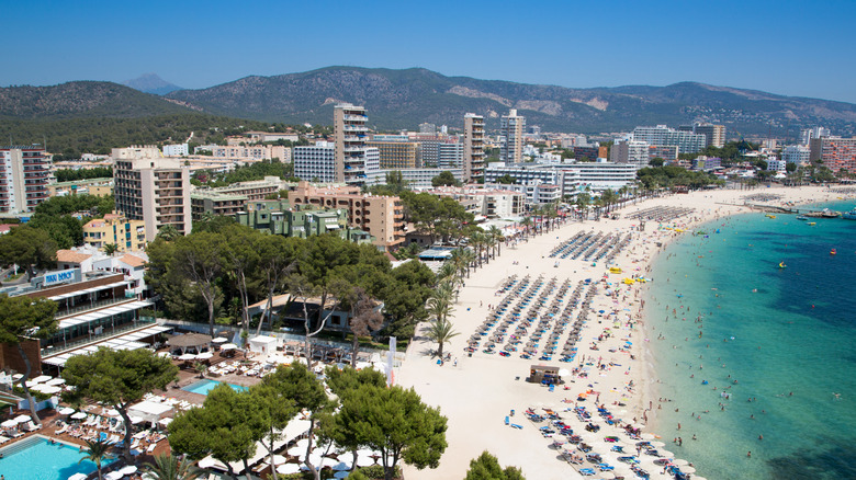 Sandy beach Magaluf Spain