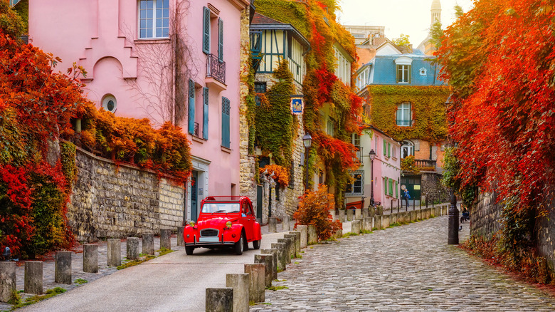 The beautiful cobblestone streets of Montmartre