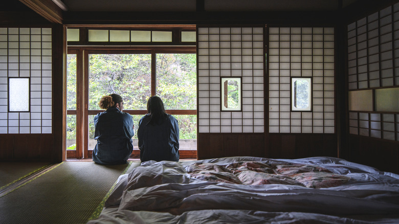 two guests in ryokan room