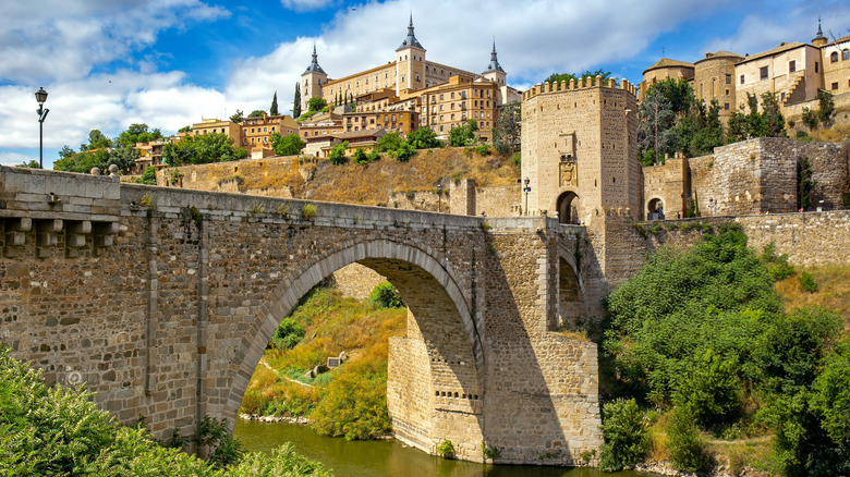 The Alcantara Bridge over the Talus River in Toledo, Spain