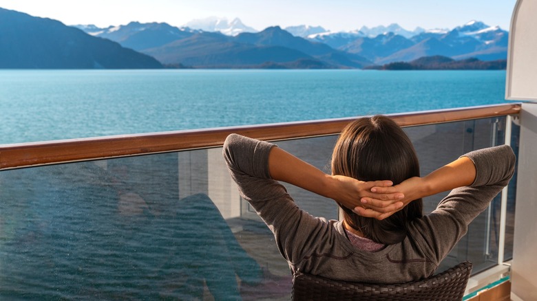 Passenger relaxing on a cruise