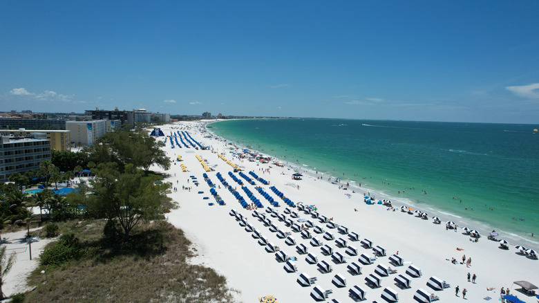 Aerial view of St. Pete Beach in Florida