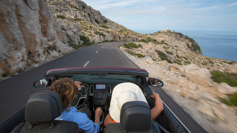 Couple in Spain in car