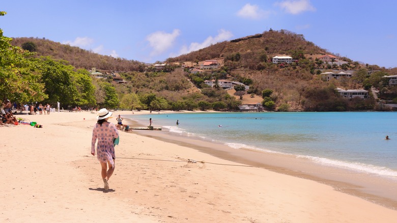 People on beach in Grenada