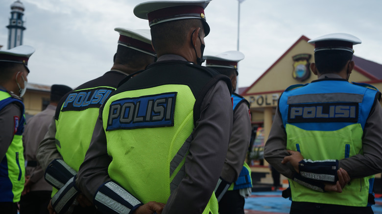 Group of Indonesian police offers