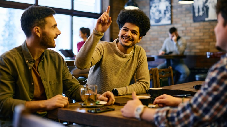 Group of friends at a bar