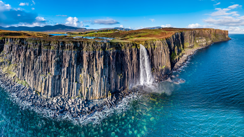 cliffs of Kilt Rock in Scotland