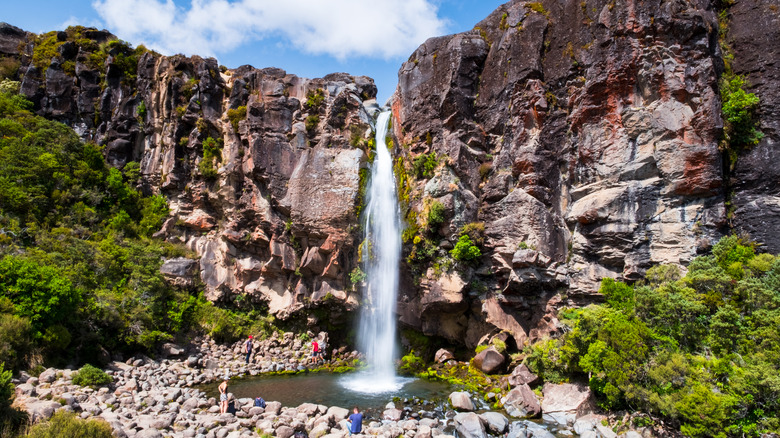 people around Taranaki Falls