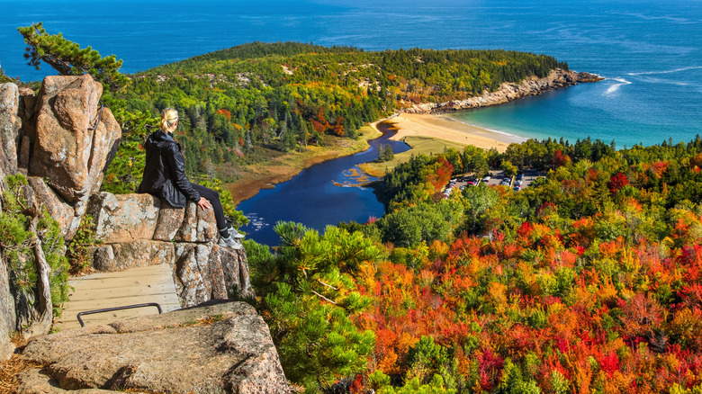 hiker appreciating panoramic view