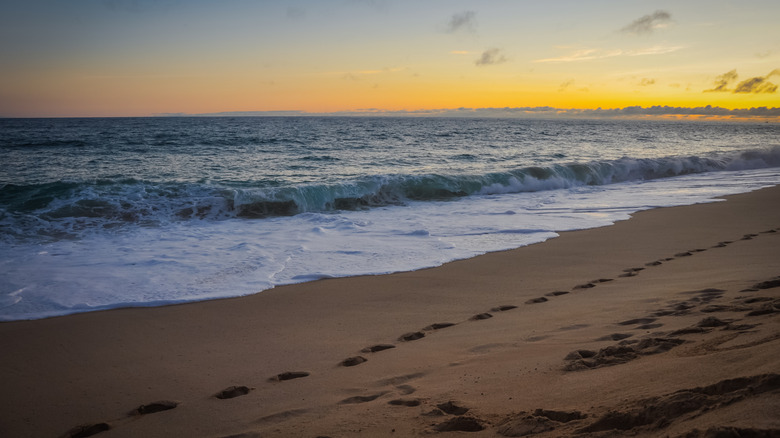 Sunset over Playa Solmar in Cabo San Lucas, Mexico