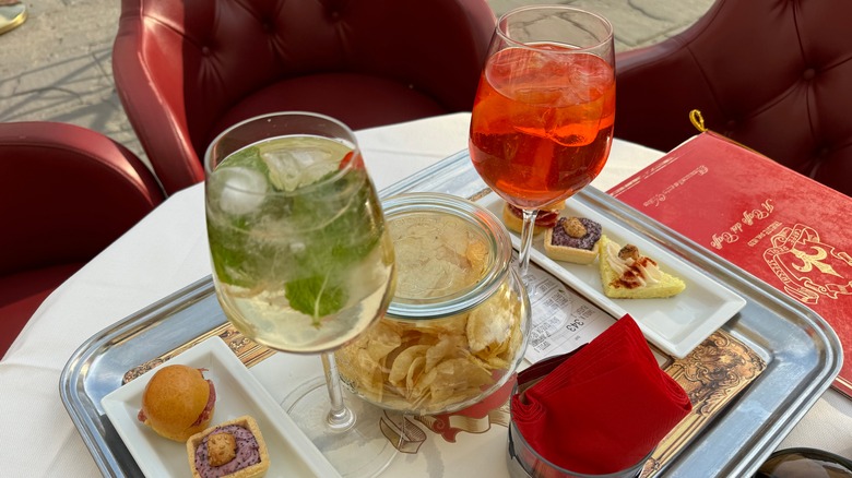 Hugo, Aperol Spritz with chicchetti