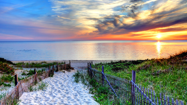 Cape Cod beach at sunrise