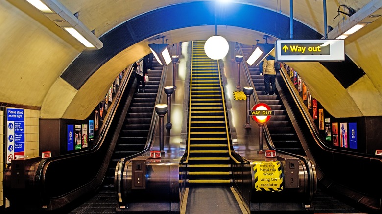 London Underground station escalators