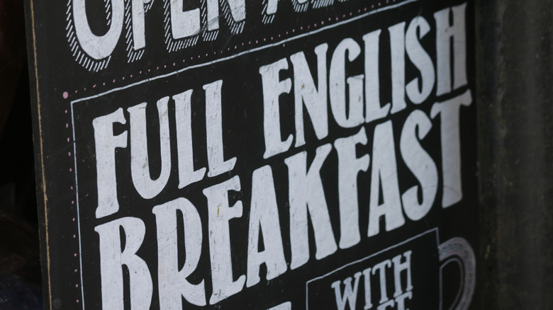 Full English Breakfast cafe sign