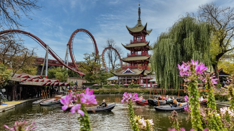 Tivoli Gardens pagoda and rides