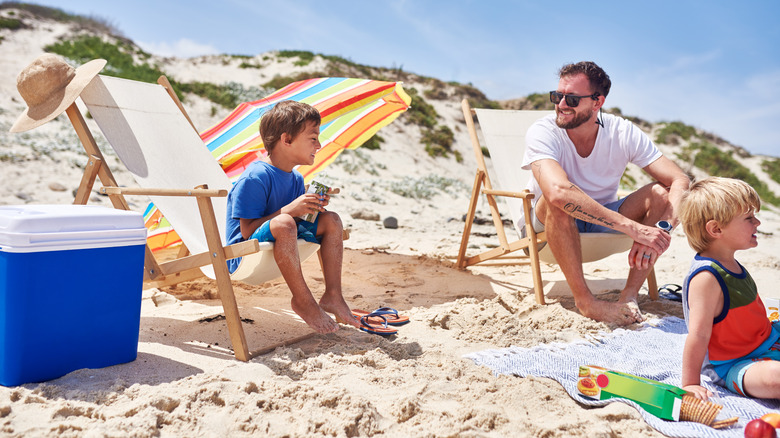 Family at the beach