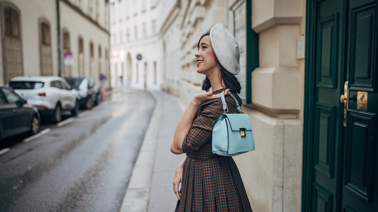 Fashionable woman in Europe