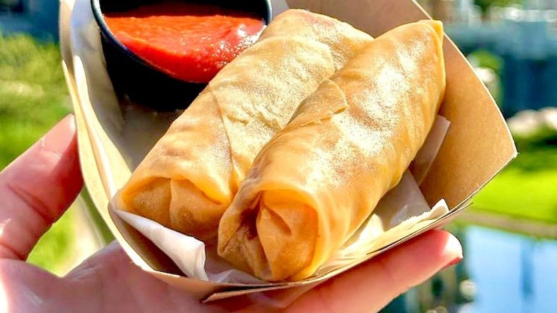 Spring rolls and sauce 