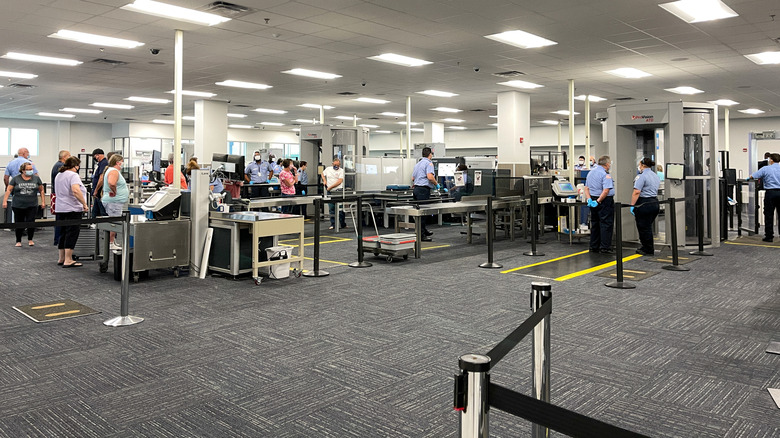 Security area at Orlando Sanford Airport