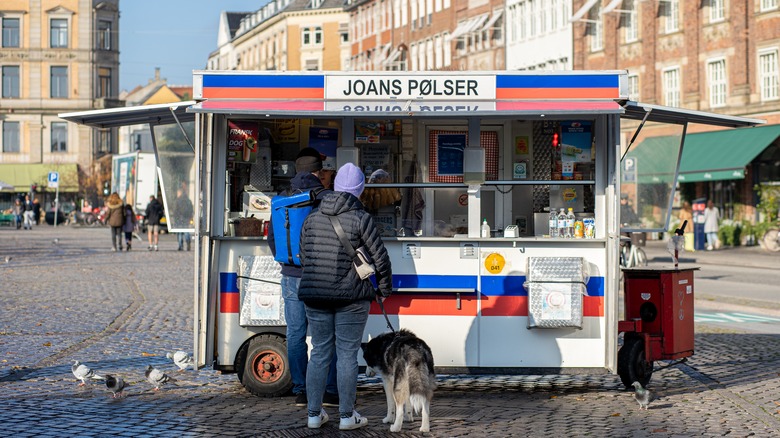 Traditional hot dog stand Copenhagen