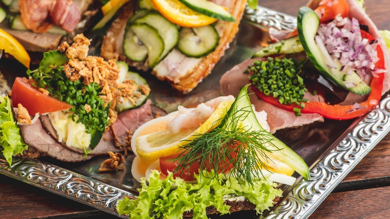 smørrebrød open-faced sandwiches