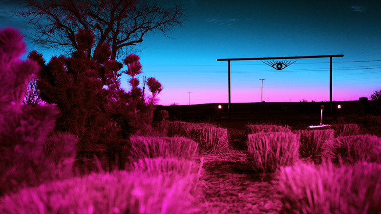 Eye sign in Marfa, Texas