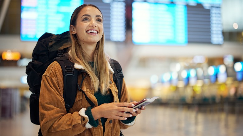 Traveler at the airport