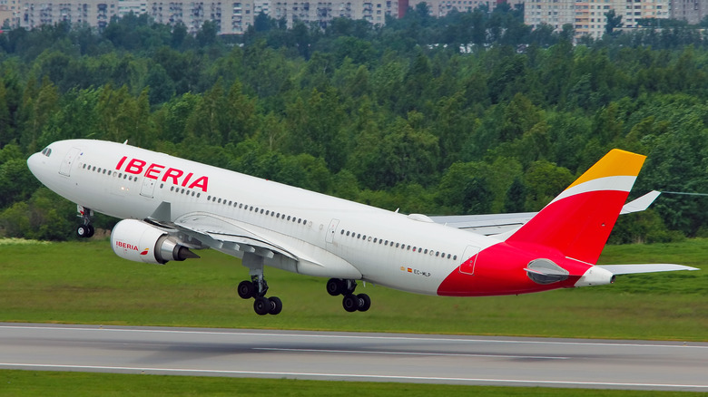Iberia airplane taking off