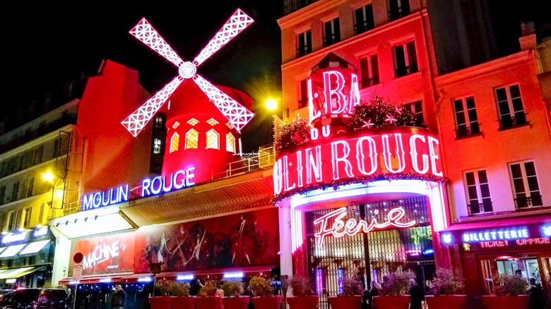 The Moulin Rouge in Paris.