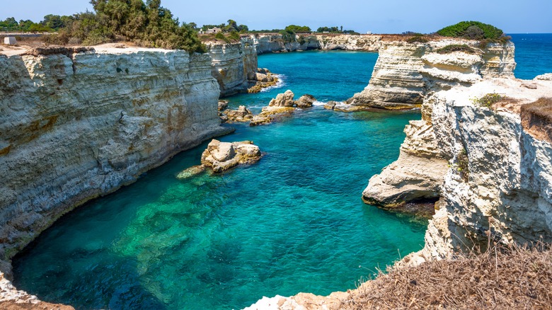 Cliffs and sea in Puglia