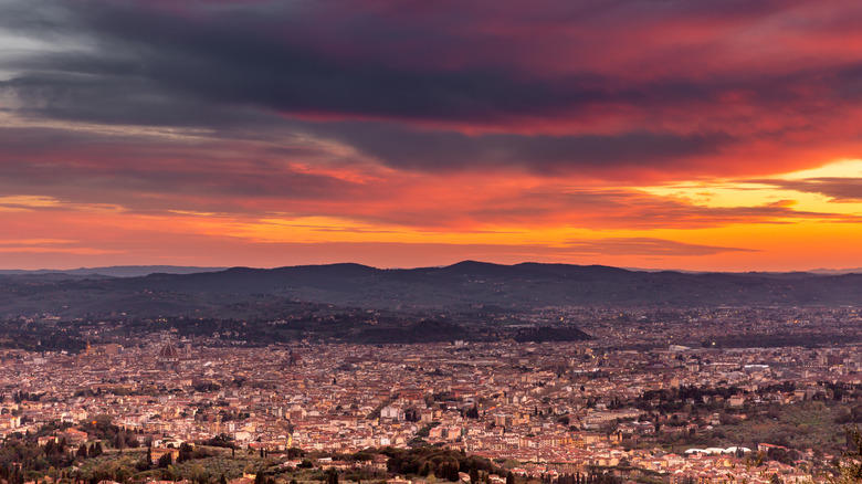 Sunset over Florence from Fiesole