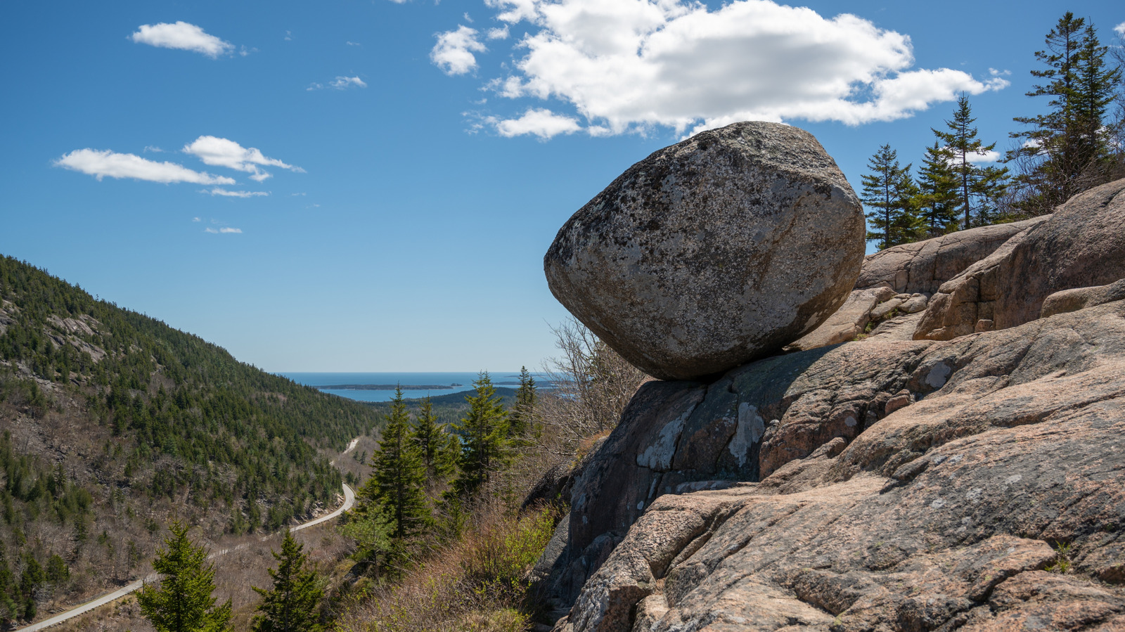 The Iconic Landmark In Acadia National Park Situated Precariously Atop 