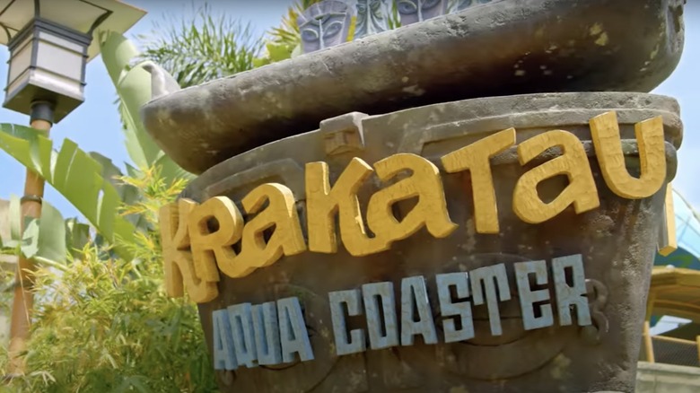 Krakatau Aqua Coaster entrance sign Universal