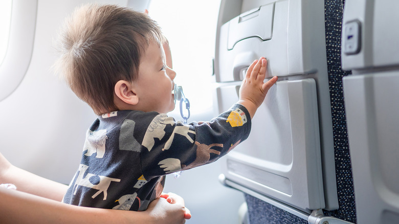 toddler on a plane