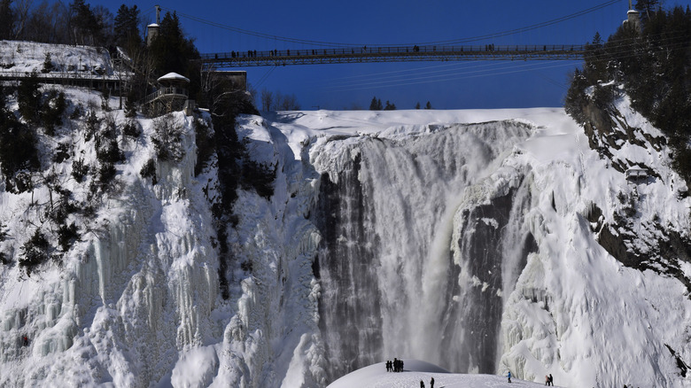 Montmorency Falls frozen