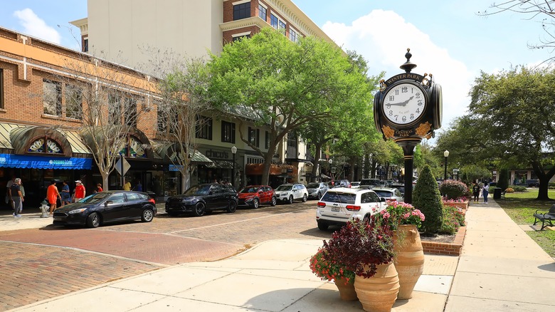 Clock in downtown Winter Park