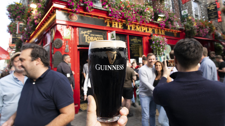 Guinness outside Temple Bar Dublin