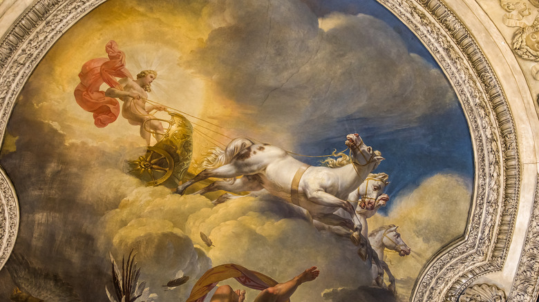 ceiling painting in the louvre paris