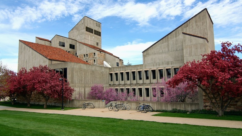 Tuscan-style building at the University of Colorado