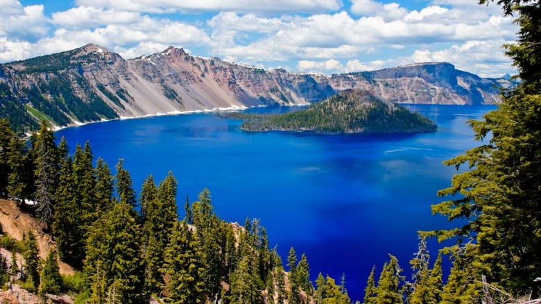 blue waters of Crater Lake