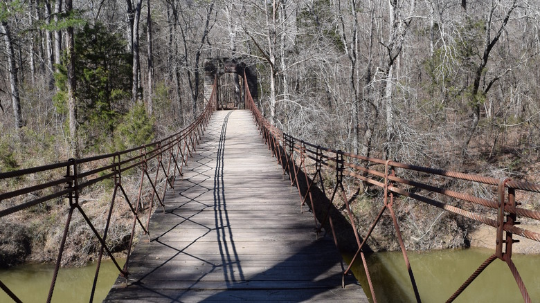Tishomingo State Park's swinging bridge