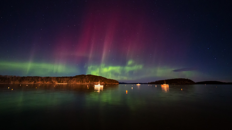 northern lights in Maine