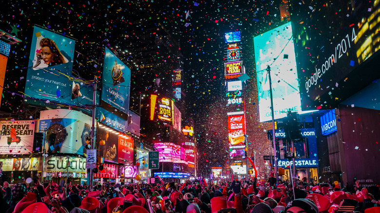 View of Times Square during New Year's Eve