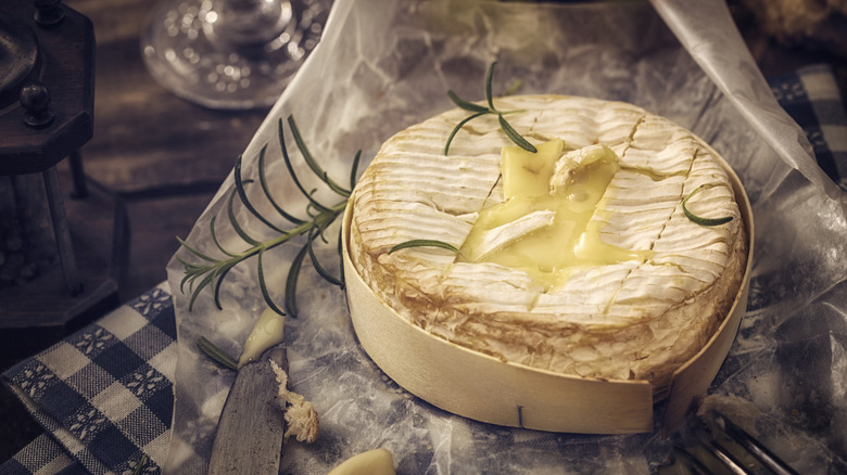 baked cheese with rosemary