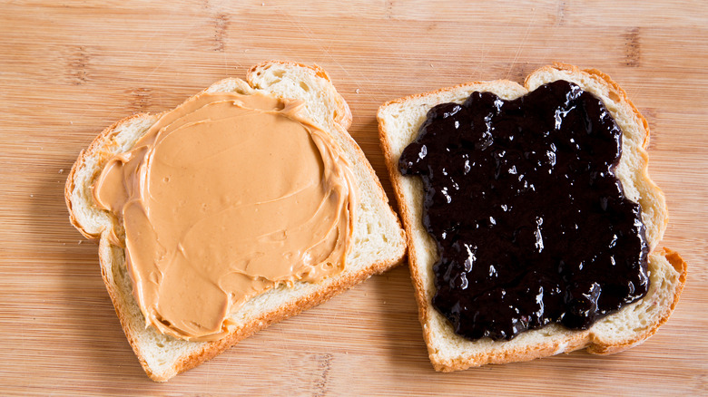 peanut butter and jelly sandwich