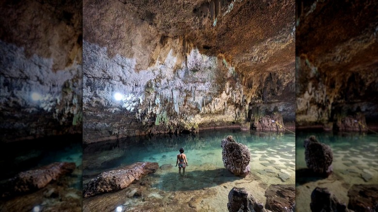 Woman swimming at Choo-Ha