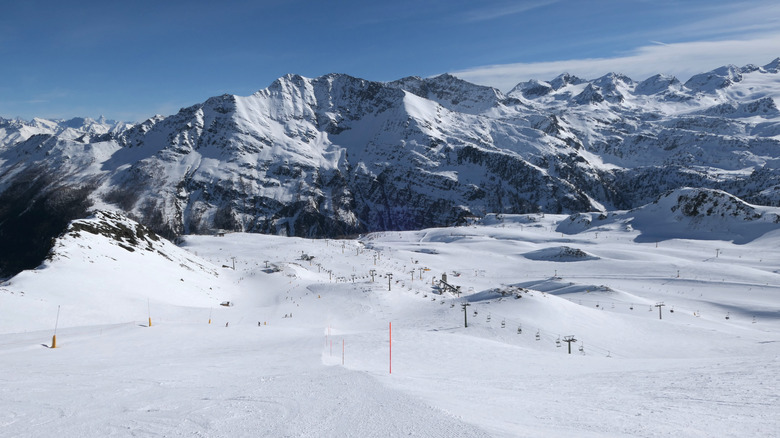 Ski run at La Thuile