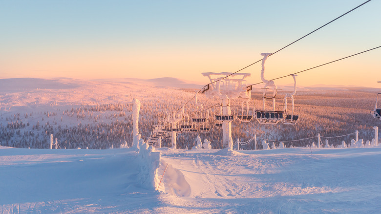 A Lapland ski lift