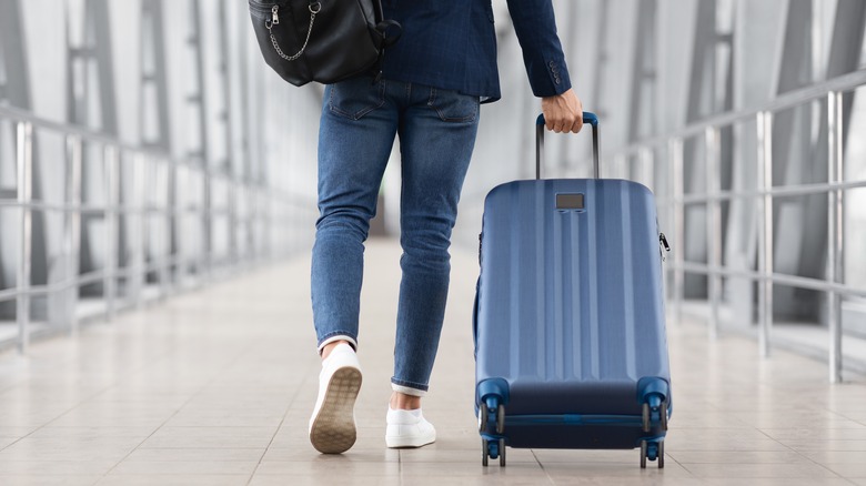 Man with bags at airport